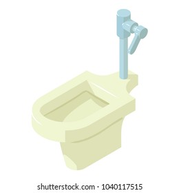 Cleaning toilet icon. Isometric illustration of cleaning toilet vector icon for web