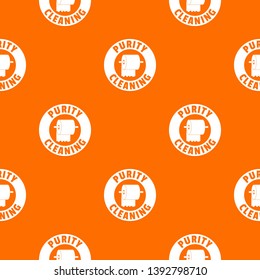 Cleaning toilet pattern vector orange for any web design best