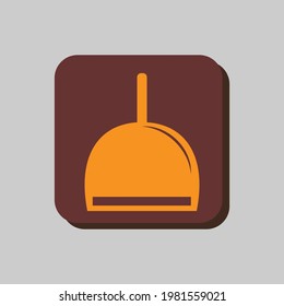 Icono de vector dustpan herramienta de limpieza aislado 