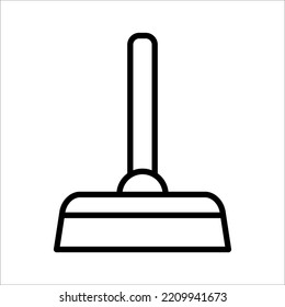 cleaning tool icon on white background