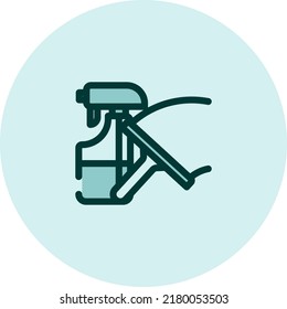 Reinigungswerkzeug, Illustration, Vektorgrafik auf weißem Hintergrund.