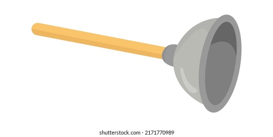 Cleaning tool plunger icon. Vector illustration