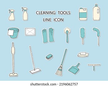 Cleaning Tool Set Royalty Free SVG, Cliparts, Vectors, and Stock