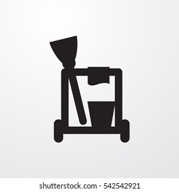 cleaning tools icon illustration isolated vector sign symbol