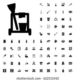 Cleaning tools icon illustration isolated vector sign symbol. cleaning icons vector set. on white background