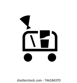 cleaning tools icon illustration isolated vector sign symbol