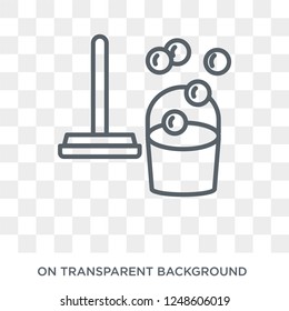 Cleaning tools icon. Trendy flat vector Cleaning tools icon on transparent background from Cleaning collection. High quality filled Cleaning tools symbol use for web and mobile
