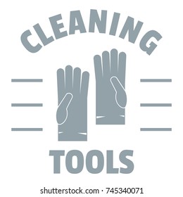 Cleaning tools logo. Simple illustration of cleaning tools vector logo for web