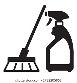 Cleaning Tools Mop Spray Icon