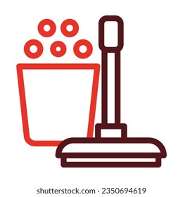 Cleaning Tools Thick Line Two Color Icons For Personal And Commercial Use.
