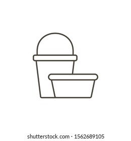 Cleaning tubs icon. Simple element illustration from UI concept.