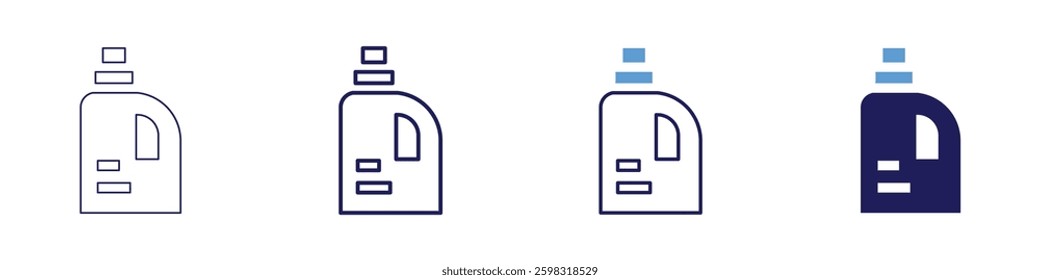 Cleaning upholstery fabric icon in 4 different styles. Thin Line, Line, Bold Line, Duotone. Duotone style. Editable stroke.
