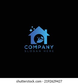 cleaning vector art logo design