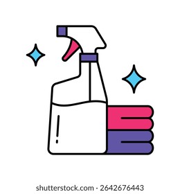Cleaning Vector Filled outline illustration style icon. EPS 10 file 