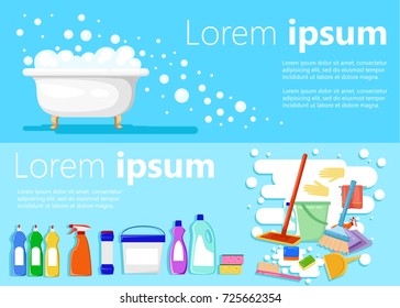 Cleaning vector flat cartoon illustration Concept background for cleaning service Web site page and mobile app design element