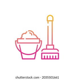Cleaning vector gradient icon style illustration. EPS 10 file