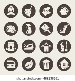 Cleaning vector icons