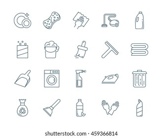 Cleaning vector icons set