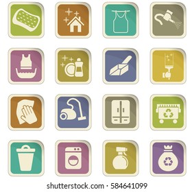 cleaning vector icons for user interface design
