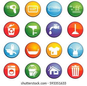 cleaning vector icons for user interface design