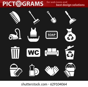 cleaning vector icons for user interface design