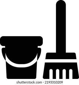 Reinigung von Vektorgrafik auf transparentem Hintergrund. Symbole in Premium-Qualität. Glyphen Vektorsymbole für Konzept und Grafikdesign.
