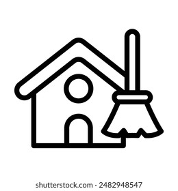 Diseño de iconos de línea de Vector de limpieza