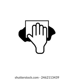 Cleaning Washing Rag, Hand Wiping Cloth flat vector icon. Simple solid symbol isolated on white background. Cleaning Washing Rag, Hand Wiping sign design template for web and mobile UI element