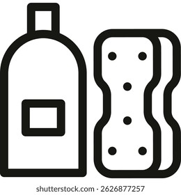 Cleaning, Washing Vector Line Icon