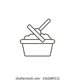 Cleaning water, soap water icon. Simple element illustration from UI concept.