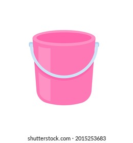 Cleaning water tank vector. Plastic bucket for mopping the floor