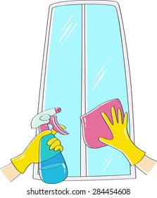 Cleaning window 