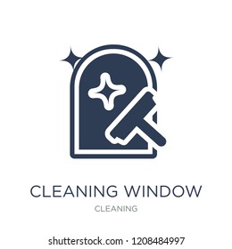 Cleaning Window icon. Trendy flat vector Cleaning Window icon on white background from Cleaning collection, vector illustration can be use for web and mobile, eps10