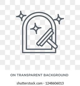 Cleaning Window icon. Trendy flat vector Cleaning Window icon on transparent background from Cleaning collection. High quality filled Cleaning Window symbol use for web and mobile