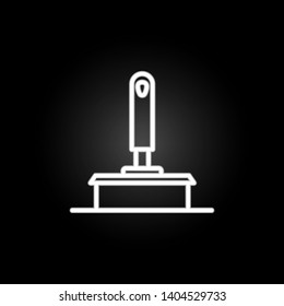 Cleaning wiper neon icon. Elements of kitchen utencils set. Simple icon for websites, web design, mobile app, info graphics