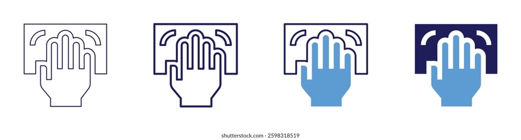 Cleaning wipes icon in 4 different styles. Thin Line, Line, Bold Line, Duotone. Duotone style. Editable stroke.