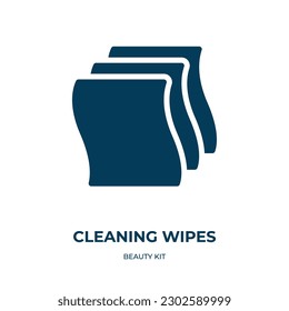 cleaning wipes vector icon. cleaning wipes, house, clean filled icons from flat beauty kit concept. Isolated black glyph icon, vector illustration symbol element for web design and mobile apps