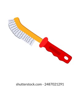 cleaning wire brush cartoon. cup abrasive, steel wood, tool clean cleaning wire brush sign. isolated symbol vector illustration