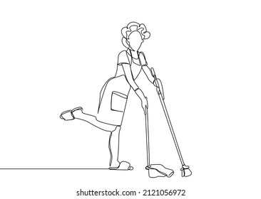 cleaning woman at home and at work posing with cleaning supplies