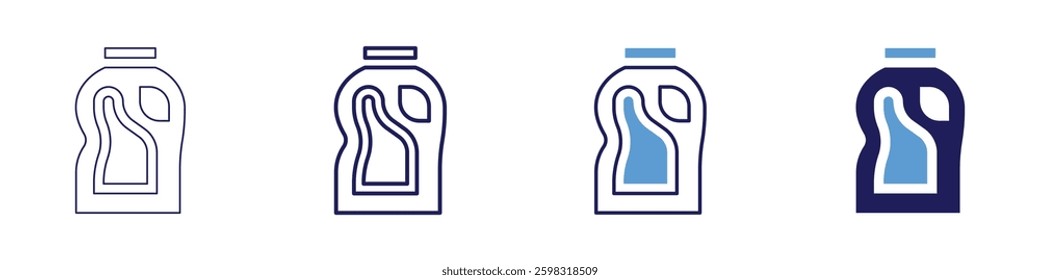 Cleaning wood surfaces icon in 4 different styles. Thin Line, Line, Bold Line, Duotone. Duotone style. Editable stroke.