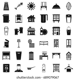 Cleaning work icons set. Simple style of 36 cleaning work vector icons for web isolated on white background