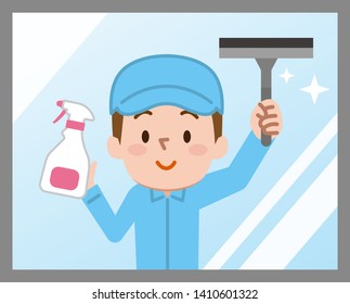 Cleaning workers. Professional cleaning staff.