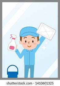 Cleaning workers. Professional cleaning staff.
