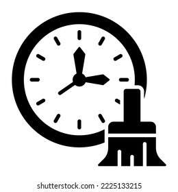 tiempo de limpieza Diseño de conceptos modernos, concepto de ilustración vectorial de calidad premium. Símbolo vector.