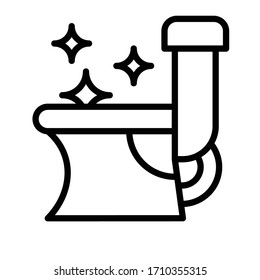 Cleanliness bathroom facilities Concept,Wall Mounted Glittering Commode Seat Design, Shiny hygienic Western Toilet Bowl Vector Icon design