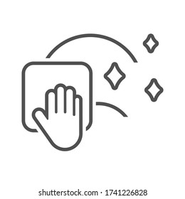 Cleanliness and health care.Wet cleaning icon in flat style.Vector illustration.	