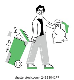 Cleanliness Line Mini Illustrations icon
