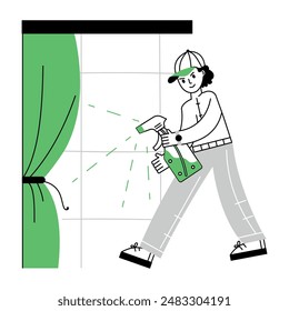 Cleanliness Line Mini Illustrations icon
