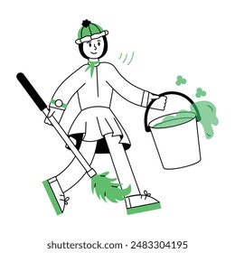 Cleanliness Line Mini Illustrations icon

