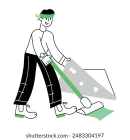 Cleanliness Line Mini Illustrations icon
